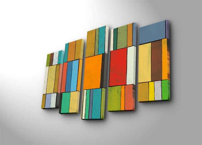 Wallity Set de 5 Cuadros Decorativos en Lienzo 5PATK-218 Multicolor